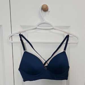 Navy Strappy T-Shirt Bra